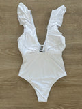 ESSA active LOLO one piece swimsuit white lay flat back
