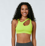 Girl Power Sports Bra (lime) front