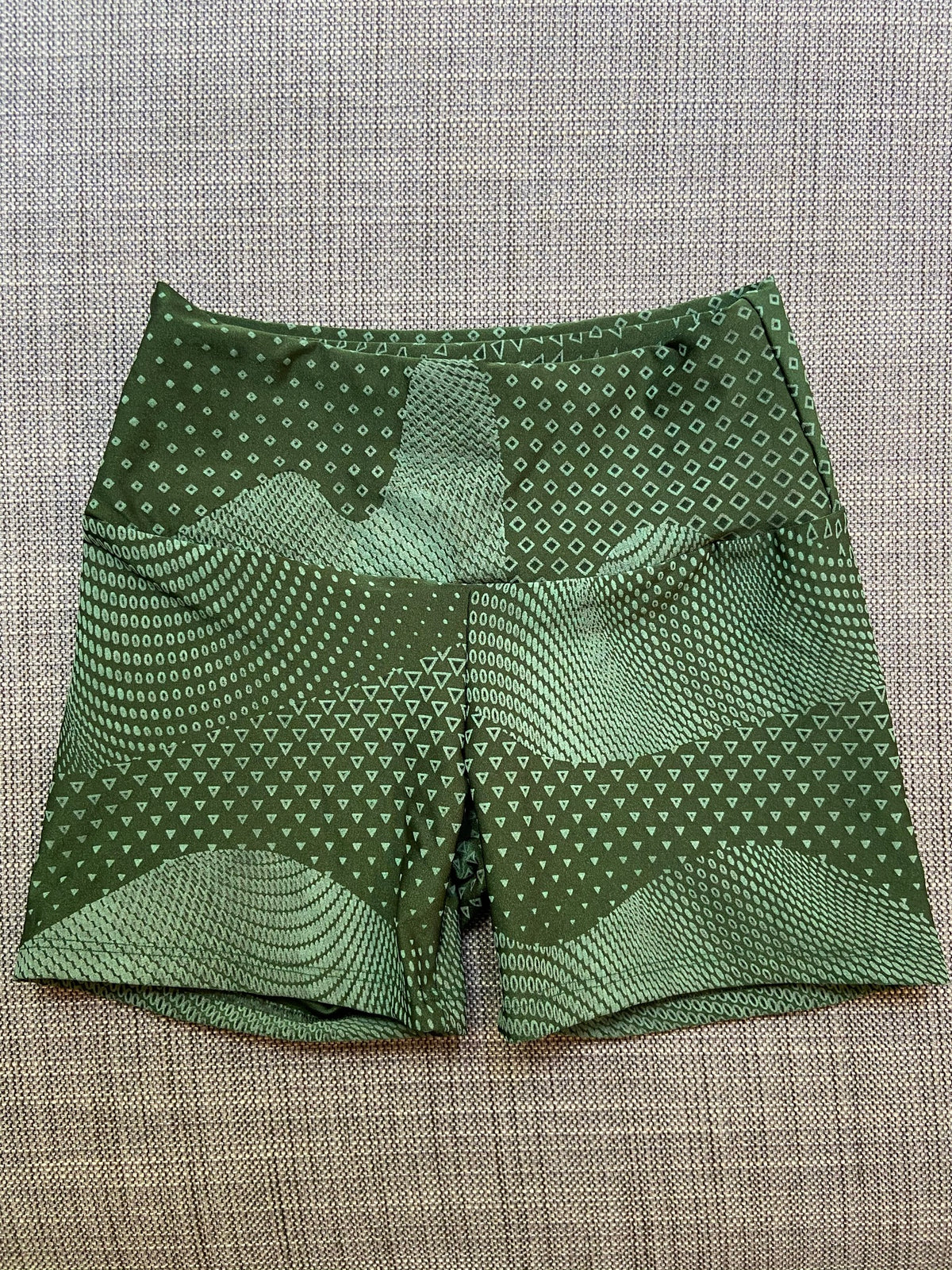Olive Green Compression 4" Shorts - front