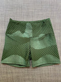 Olive Green Compression 4" Shorts - front