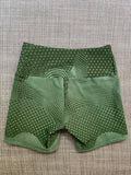 Olive Green Compression 4" Shorts - back